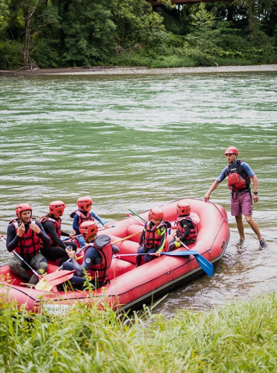 rafting moniteur cohésion
